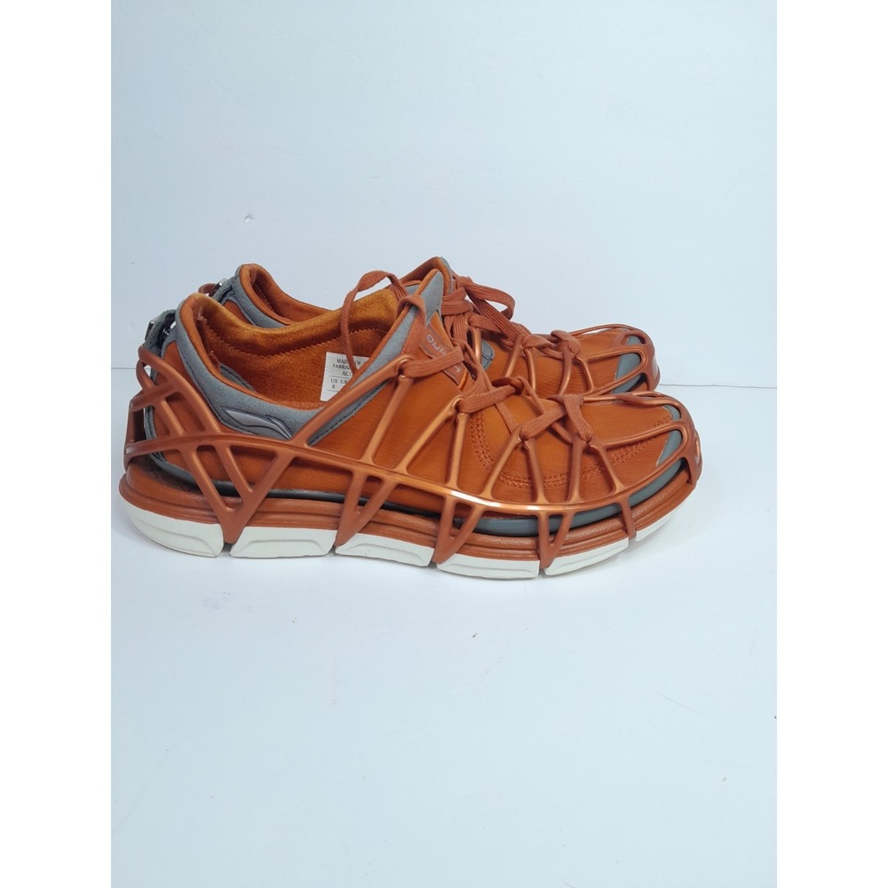 RARE Li Ning The Mix Caged Running Shoes Men's 8 Copper Tan Brown Vtg